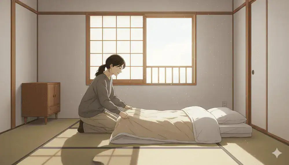 Orang Jepang merapikan rumah serial hari